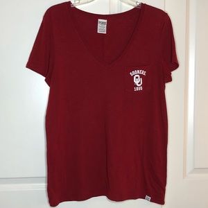 Victorias Secret V neck Marroon Sooners